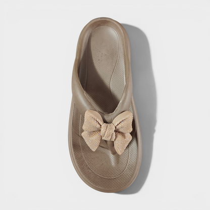 Elegant Bow Comfort Flip Flops – Lightweight Casual Slippers for Women