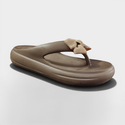 Elegant Bow Comfort Flip Flops – Lightweight Casual Slippers for Women