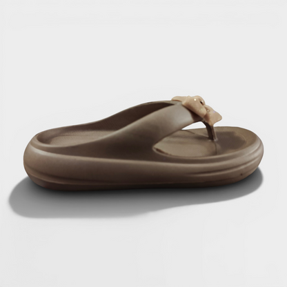 Elegant Bow Comfort Flip Flops – Lightweight Casual Slippers for Women