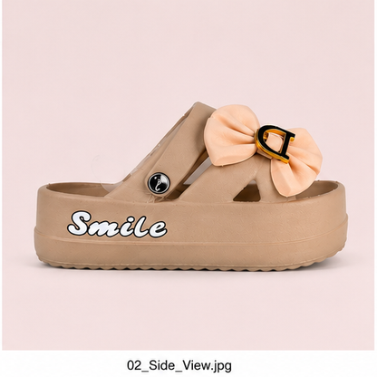 Cute Bow Platform Slippers for Everyday Comfort