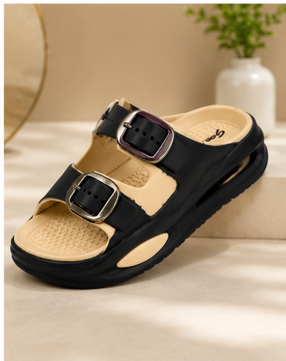 Stylish Dual-Buckle Comfort Sandals