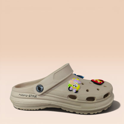 Kids Cartoon Charm Clogs – Lightweight Comfort Slip-On Sandals